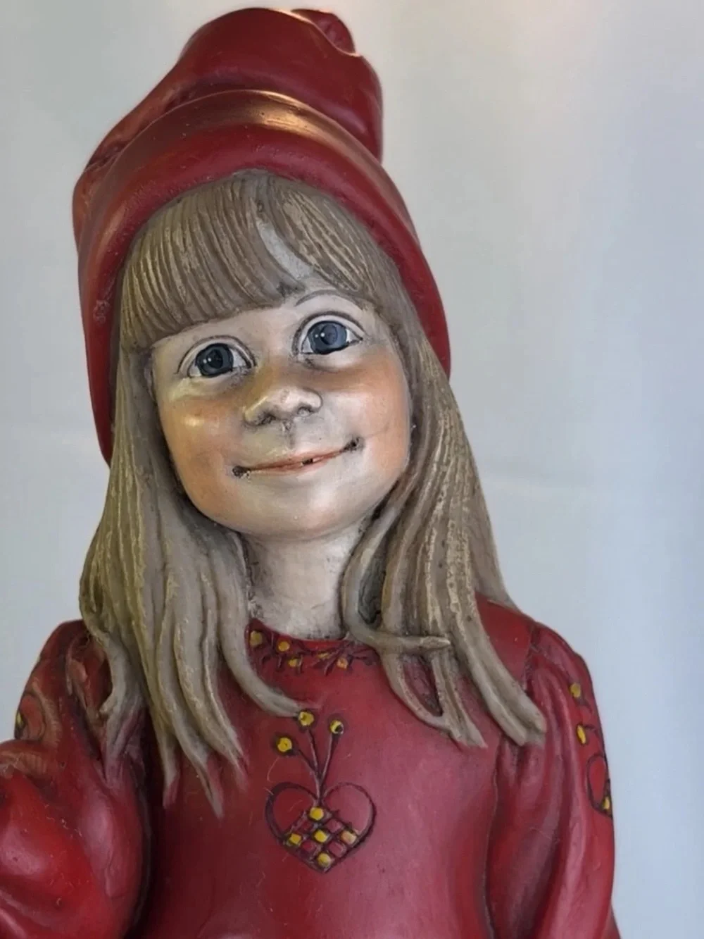 Vintage Candy Designs Norway Girl Apple Basket 10.25” Carl Larsson Candle Holder